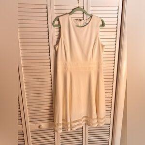 Sleeveless white CK dress size 14